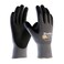 MaxiFlex Endurance 34-844 Seamless Knit Nylon Work Glove with Nitrile Coated Grip on Palm &amp; Fingers (Pack of 3),Black and Gray