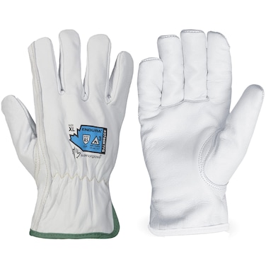 Superior Glove Goatskin Leather Work Gloves - Kevlar Lined Cut Resistant, Arc Flash Safety Work Gloves (Endura-378GKTFG) X-Small