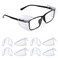 MELASA 4 Pairs Side Shields for Prescription Glasses, Safety Glasses Side Shields for Eye Protection, Slip on Side Shields for Eye Glasses, Fits Most Small to Large Eyeglasses