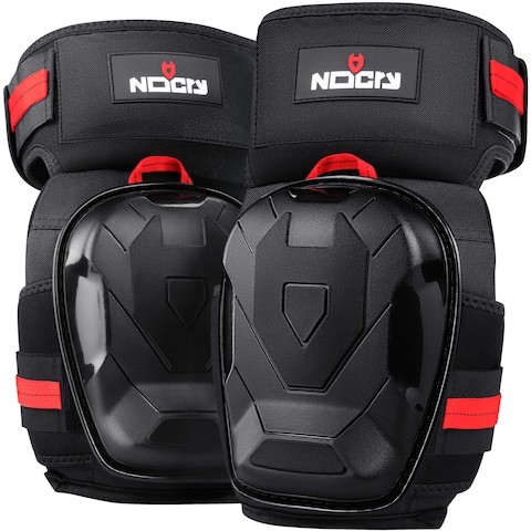 NoCry Professional Knee Pads for Work for Men with Adjustable Thigh &amp; Shin Double Straps - Heavy Duty Shell, Soft Foam and Gel Cushion Gardening Knee Pads or Construction Knee Pads for Women and Men
