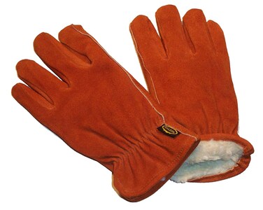 G &amp; F 6454L-3 Suede Cowhide Leather Winter Work Gloves, Drivers Gloves with Pile Lining, insulated, 3-Pair, Large