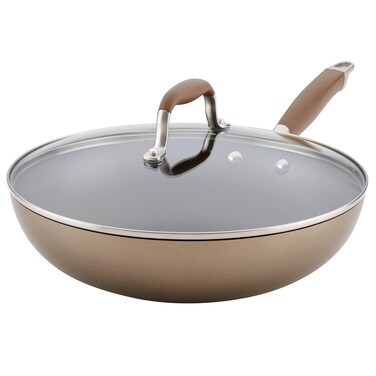 Anolon Advanced Home Hard-Anodized Nonstick Ultimate Pan/Saute Pan, 12-Inch (Bronze)