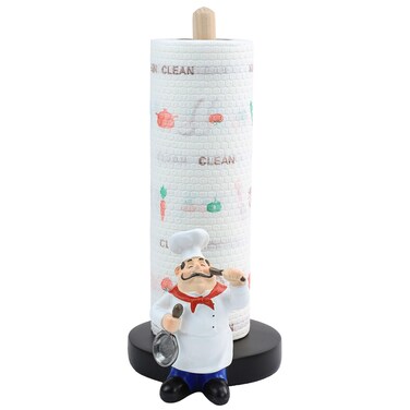 Kitchen Chef Decor Paper Towel Holder, Resin Crafts Display for Kitchen Cafe Western Restaurant Cake Shop Dessert Shop.