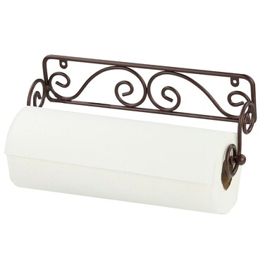 Home Basics Bronze Wall Mounted Paper Towel Holder 12 x 3 x 5 inches