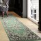 Antep Rugs Oriental 2x10 Traditional Medallion Indoor Runner Rug Siesta (Green Beige, 2&#39; x 10&#39;)