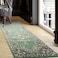 Antep Rugs Oriental 2x10 Traditional Medallion Indoor Runner Rug Siesta (Green Beige, 2' x 10')