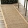 nuLOOM 2x8 Elijah Seagrass Area Rug, Beige, Solid Farmhouse Style, Cotton Bordered, Basketweave, Natural Fiber, For Bedroom, Dining Room, Living Room, Hallway, Office, Kitchen, Entryway