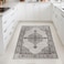 Superior Indoor Area Rug, Cotton Backing, Vintage Medallion Rugs for Living Room, Kitchen Floors, Dining, Bedroom, Entry, Modern Farmhouse Home Decor, Kailani Collection, 3' x 5', Cream/Grey