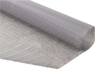 Resilia Deep-Pile Carpet Runner - Plastic Vinyl Carpet &amp; Rug Protector, Waterproof Clear Vinyl Floor Runners, 27 Inches Wide x 6 Feet Long