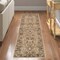 Superior Indoor Runner Rug, Jute Backed Rugs for Bedroom, Living/Dining Room, Office, Entryway, Hallway, Kitchen, Traditional Floral Scroll Floor Decor, Heritage Collection, Ivory, 2&#39; x 11&#39;
