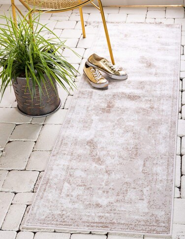 Unique Loom Sofia Collection Area Rug - Salle Garnier (2' x 13' 1" Runner, Beige/ Ivory)