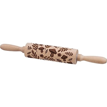 Primitives by Kathy Small Mushrooms Rolling Pin