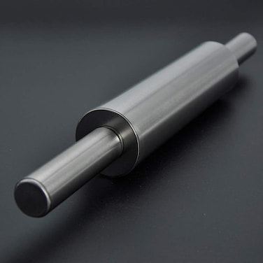 Rolling Pin for Baking   Stainless Steel Rolling Pin Smooth Light Weight Non-Stick Roller for Baking Cookie, Pizza, Fondant Pie Crust Dough Pastry(M-15.4 Inch)