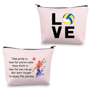 CMNIM Volleyball Gifts Volleyball Pouch Makeup Bag Volleyball Player Gifts Volleyball Team Gifts for Volleyball Lover Gifts