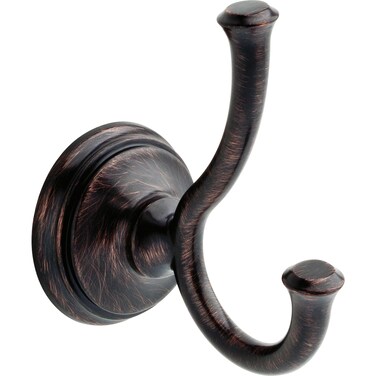 DELTA 79735-RB Cassidy Double Towel Hook, 3.88 x 2.50 x 3.88 Inches, Venetian Bronze