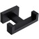 APLusee Double Robe Towel Hook, Stainless Steel Square Dual Coat Hook, Utility Bath Kitchen Storage Hanger Holder, Matte Black