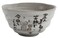 Mino ware Japanese Pottery Rice Bowl Peaceful Time Series w/Kanji Poem Gray made in Japan (Japan Import) KSC101 (Jizo Statue)