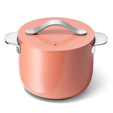 Caraway Petite Cooker - 2 Qt Ceramic Coated Pot - Free From Forever Chemicals - Perfect for Rice, Grains, or Sauces - Perracotta