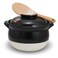 Banko-Yaki Fluffy Rice Pot, Earthenware Rice Cooker with inner lid Measuring Cup and Paddle, Traditional Japanese Donabe for Evenly Cooked Rice, Mixed Rice, and Porridge (3-Gou/Serves 3 to 5 people)