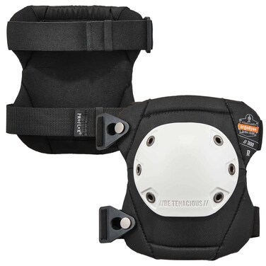Ergodyne ProFlex 300 Rounded Cap Knee Pads, White Cap