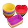 Silicone Baking Cups Muffin Cupcakes Liners Molds Sets in Storage Container Silicone Lunch Box Dividers Bento Box Accessories -36 Pack