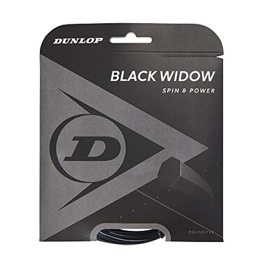 Dunlop Sports Black Widow Tennis String, 17G, 1 Set