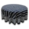 India Arts Hand Block Print Dabu Geometric Tablecloth Round Cotton Table Linen Beach Sheet Beach Throw (Black, Round 72 inches)