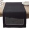 SARO LIFESTYLE Hemstitched Border Table Runner, Black, 16"x90