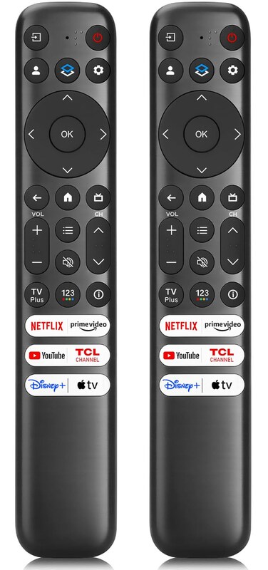 (Pack of 2) Replacement Remote for TCL Google TV LED UHD QLED FHD HDR, RC813 Remote Control for TCL TV Q550G Q650G Q670G Q750G QM850G S370G S450G S470G S550G (NO Voice Function)