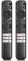 (Pack of 2) Replacement Remote for TCL Google TV LED UHD QLED FHD HDR, RC813 Remote Control for TCL TV Q550G Q650G Q670G Q750G QM850G S370G S450G S470G S550G (NO Voice Function)