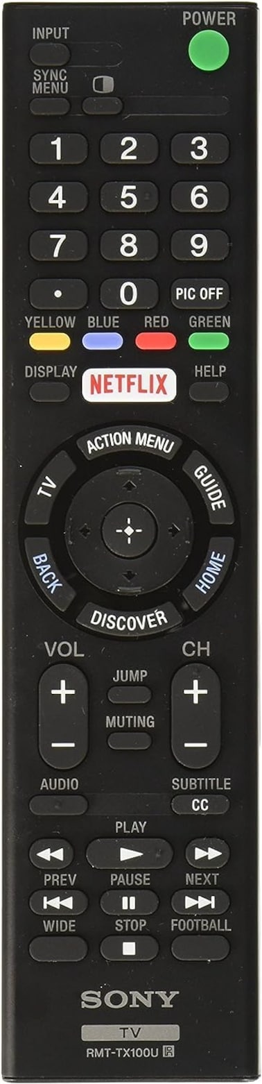 Original Sony LED Smart TV Remote Control RMT-TX100U Netflix