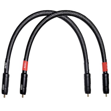 CNCESS CESS-194-1f Braided RCA Stereo Cable Waterproof Low Noise Heavy Duty for Long-Term Used (1 Foot)