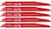 9-Inch Wood with Nails Demolition Reciprocating Saw Blades Made of Long Lasting Bi-Metal with Cobalt Teeth for Reciprocating/Sawzall Saws - 5 Pack - Caliastro