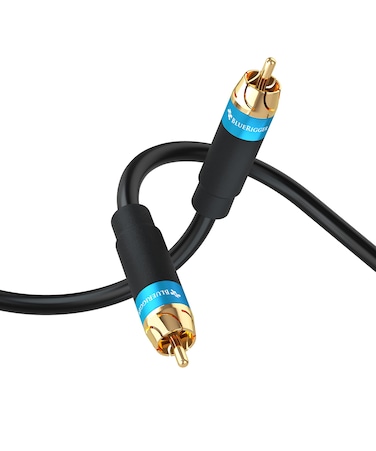 BlueRigger RCA Audio Subwoofer Cable (8FT, Dual Shielded, Gold Plated RCA to RCA Connectors) &acirc;&euro;&ldquo; for Subwoofer, Amplifier, Home Theater