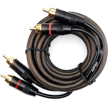 Install Link RCA Audio Cable for Subwoofer or Stereo Cable, 2-Channel, 12ft
