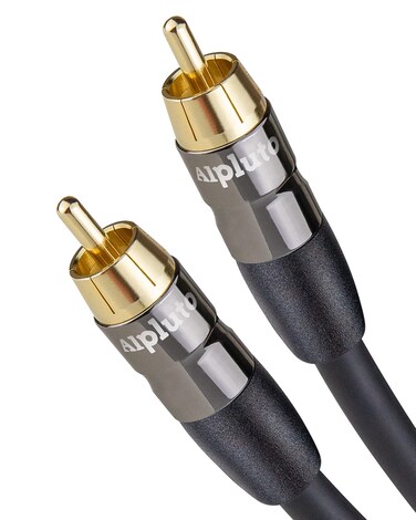 Alpluto Subwoofer Cable, RCA to RCA Audio Cable,Subwoofer Cable Dual Shielded with Gold Plated RCA to RCA Connectors-Black (20FT)