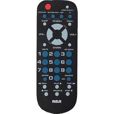 RCA Remote Control with 4 Functions,Black