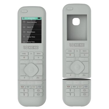 for Logitech Harmony Elite Remote Control Silicone Protective Case, LOKEKE Silicone Protector Case Cover Shell for Logitech Harmony Elite Remote Control(Silicone Gray)