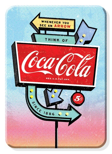 Desperate Enterprises Coca-Cola White Retro Refrigerator Magnet - Coke Magnets for Fridge - Funny Fridge Magnets for Work, Home &amp; School - Made in The USA