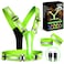 BEBJUIL LED Reflective Vest,3 Pack Light Up Running Gear with Reflector Armbands,High Visibility Reflective Glow Belt,Rechargeable Light Up Running Vest for Running,Jogging,Walking,Cycling