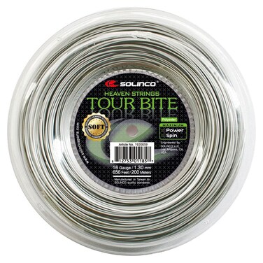 Solinco Tour Bite Soft Tennis String Reel Light Silver (16 Silver)