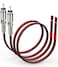 Pixelman RCA Plug to Speaker Wire Adapter,(14AWG,9Ft) Thicker Pure Copper Speaker Wire to RCA Plug,RCA Male Plug Adapter Converter to Bare Cable,Speaker Bare Wire to RCA Plug for Speaker Subwoofer