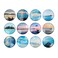 Glass Strong Sea Ocean Refrigerator Magnets,12 Pack Magnetic Fridge Stickers,Whiteboard Cabinet Locker Dishwasher Magnets for Kitchen Office Classroom Supplies (Sea Refrigerator Magnet)