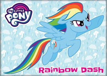 Ata-Boy My Little Pony Rainbow Dash 2.5" x 3.5" Magnet for Refrigerators and Lockers