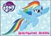 Ata-Boy My Little Pony Rainbow Dash 2.5" x 3.5" Magnet for Refrigerators and Lockers