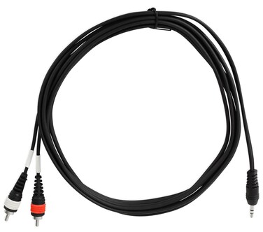 Rockville RNRMR10 10' 3.5mm 1/8 Inches TRS to Dual RCA Cable 100% Copper, 10 Foot