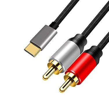 belipro USB C to 2 RCA Audio Cable 5Ft, Type C to 2rca Jack Aux Auxiliary Stereo Splitter Adapter Audio Line Compatible with Home Theater Amplifier DVD TV Speaker.&acirc;&euro;&brvbar;&acirc;&euro;&brvbar;