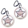 funflector Safety Reflector - Ovals - Washington DC Flag - 2-Pack