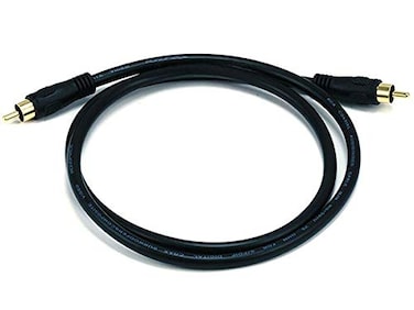 Monoprice102743 75 Ohm Digital Coaxial Audio/Video RCA Cable Black