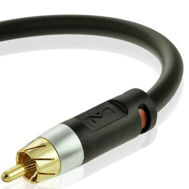 Mediabridge&acirc;&bdquo;&cent; Ultra Series Digital Audio Coaxial Cable (2 Feet) - Dual Shielded with RCA to RCA Gold-Plated Connectors - Black